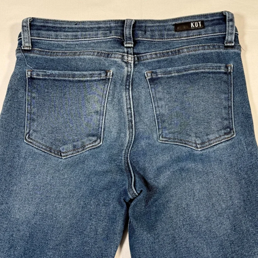 Kut Women's Size 2‎ (28 x 26) Raw Hem Blue Denim Jeans